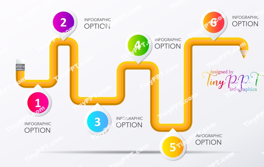 Colorful Pencil Road Education Concept